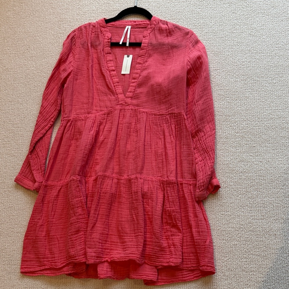 Anthropologie Raspberry sundress